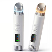 Cold & Warm Depuffing Wand for Face and Eyes, 2-in-1 Cooling Facial Wand for Puffy Eyes, Gentle Heat Skincare Tool for Serums, Portable Under Eye Massager for Daily Beauty Routine