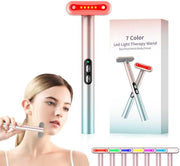 Red-Light-Therapy，Face Massager for Skin Care，Led Facial Light Therapy 7 Colors Eye Beauty Wand