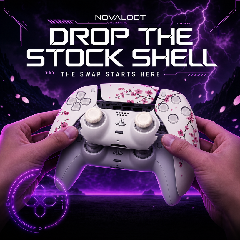 Pink Sakura PS5 DualSense Controller Shell Replacement Kit Nova Loot
