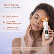 Cold & Warm Depuffing Wand for Face and Eyes, 2-in-1 Cooling Facial Wand for Puffy Eyes, Gentle Heat Skincare Tool for Serums, Portable Under Eye Massager for Daily Beauty Routine