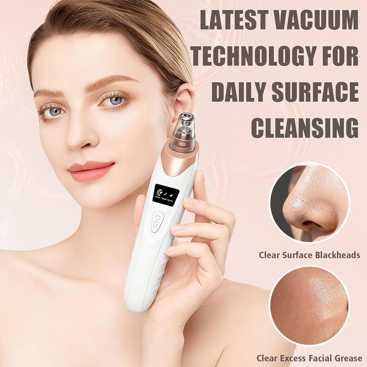 2026 Blackhead Remover Pore Vacuum,Facial Pore Cleaner-5 Suction Power,5 Probes,USB Rechargeable Blackhead Vacuum Kit Electric Pore Vacuum Tool for Adult