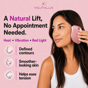 ProSculpt Heated Gua Sha Facial Massager – Electric Guasha Tool for Face Sculpting, Relaxation & Skincare | Soothing Vibration Facial Massage Tool with Contoured Design (Rose Gold)