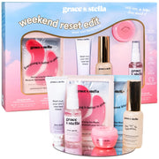grace & stella Award Winning Skin Care Set - Birthday Gifts for Women, Travel Size Toiletries with Eye Masks, Hyaluronic Acid Serum, Lip Balm & More, Gift Baskets for Women, Vegan Self Care