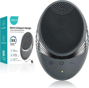 COSLUS Facial Cleansing Brush Face Scrubber : Portable Silicone Waterproof Rechargeable Face Wash Brush, 5 Cleansing Modes, Electric Deep Cleaning for Men & Women, Removing Blackhead (Light Purple)