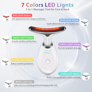 3 in 1 Face 𝖲cuIpting Tool, 7 Color Mode, Facial Massager for Face and Neck, At-Home Facial Beauty De𝗏ice for Skin Care, Face 𝖲cuIpting Wand