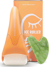 ROSELYNBOUTIQUE Ice Roller for Face & Gua Sha Facial Tools - Wrinkles Fine Lines Puffiness Massager Facial Skin Care Tools Self Care Gifts for Men Women (Green)