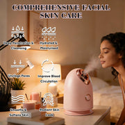 Facial Steamer Spa Kit with 17 Skin Care Tools, Nano Ionic Face Steamer for Deep Cleaning Unclogs Pores, Warm Mist Humidifier Steamer for Face Home Sauna SPA, Self Care Gifts for Women