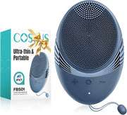COSLUS Facial Cleansing Brush Face Scrubber : Portable Silicone Waterproof Rechargeable Face Wash Brush, 5 Cleansing Modes, Electric Deep Cleaning for Men & Women, Removing Blackhead (Light Purple)
