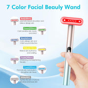 Red-Light-Therapy，Face Massager for Skin Care，Led Facial Light Therapy 7 Colors Eye Beauty Wand
