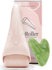 ROSELYNBOUTIQUE Ice Roller for Face & Gua Sha Facial Tools - Wrinkles Fine Lines Puffiness Massager Facial Skin Care Tools Self Care Gifts for Men Women (Green)