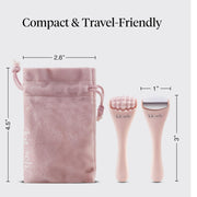Kitsch Mini Facial Roller & Ice Face Roller Skin Care Tool Set – Stainless Steel Face Rollers to Reduce Puffiness, Redness & Headaches, Great Irritation Relief & Spa-Like Experience Anywhere - Blush