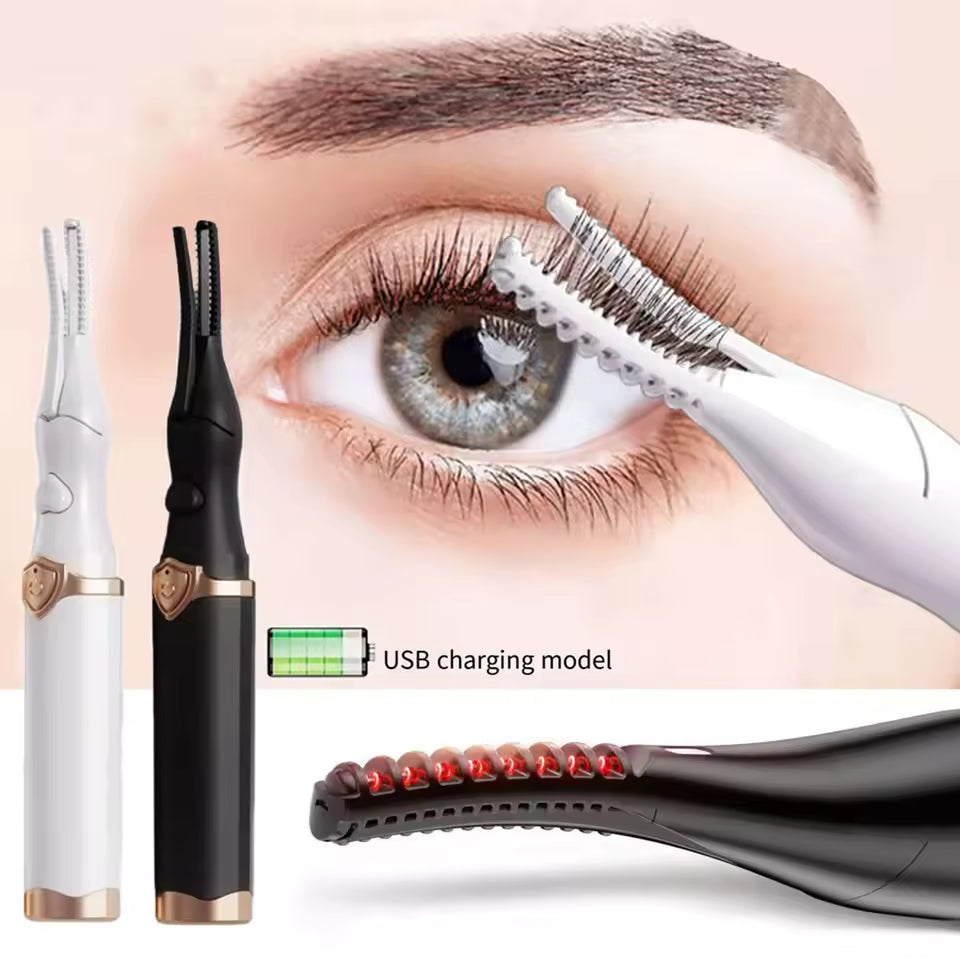 Rechargeable Electric Eyelash Curler Fast Heating Handheld Eyelash Curler for Natural Lashes False Eyelashes