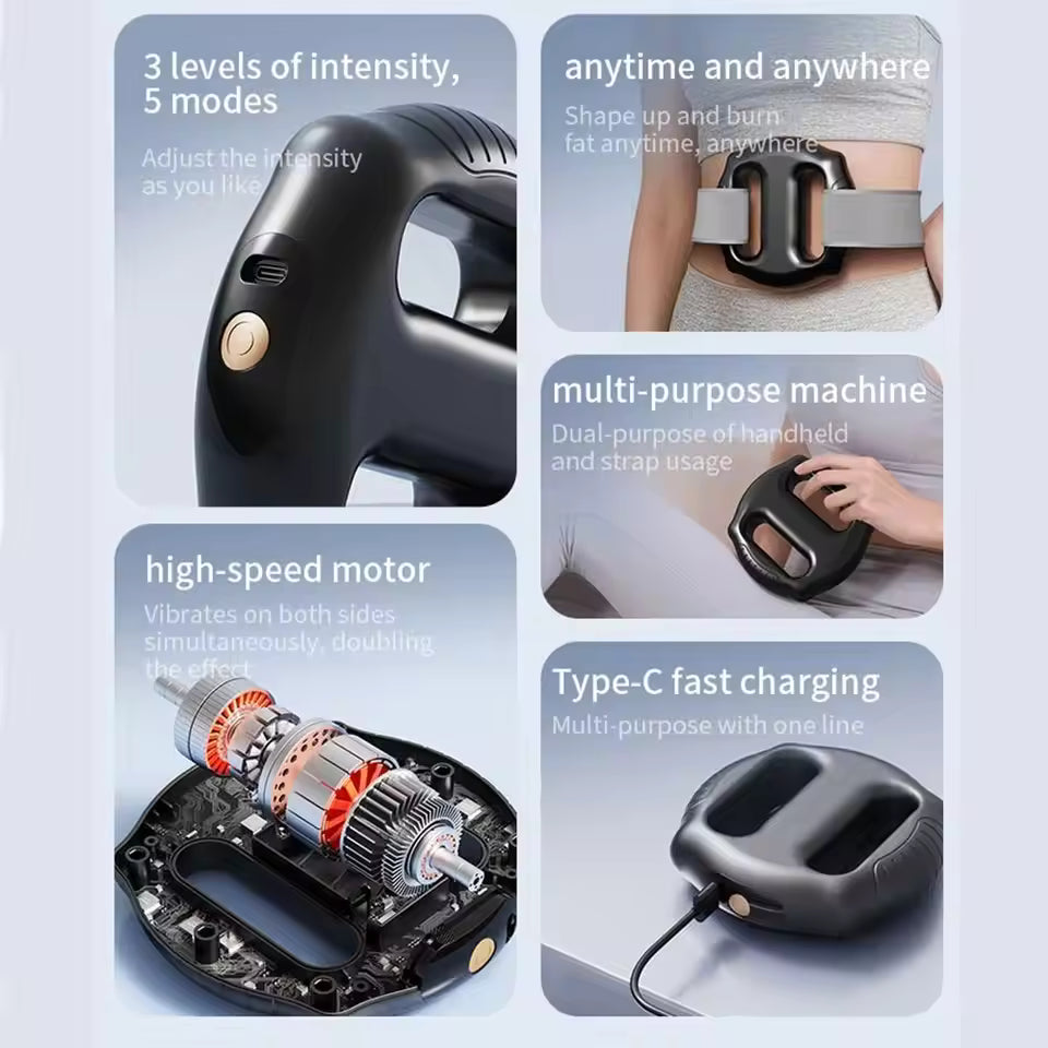 Hot Compress Electric Fascia Ring Portable Full-Body Electric Body Slimming Machine Muscle Relaxation Adjustable Speed