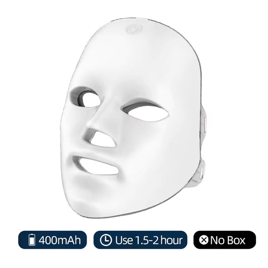 Rechargeable Facial LED Mask 7 Colors LED Photon Beauty Mask Skin Rejuvenation Home Face Lifting Whitening Skin Care Beauty Mask